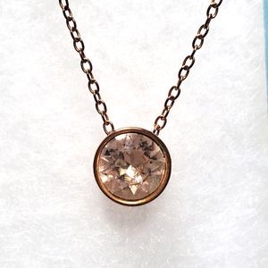 Touchstone Crystal Rosy Necklace